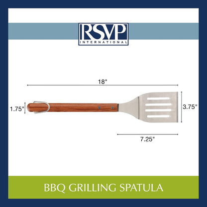 RSVP International Endurance (BQ-FRK) BBQ Grill Fork, 17.25" | Long Handle Keeps Hands Safe from Fire | Made from Stainless Steel & Rosewood