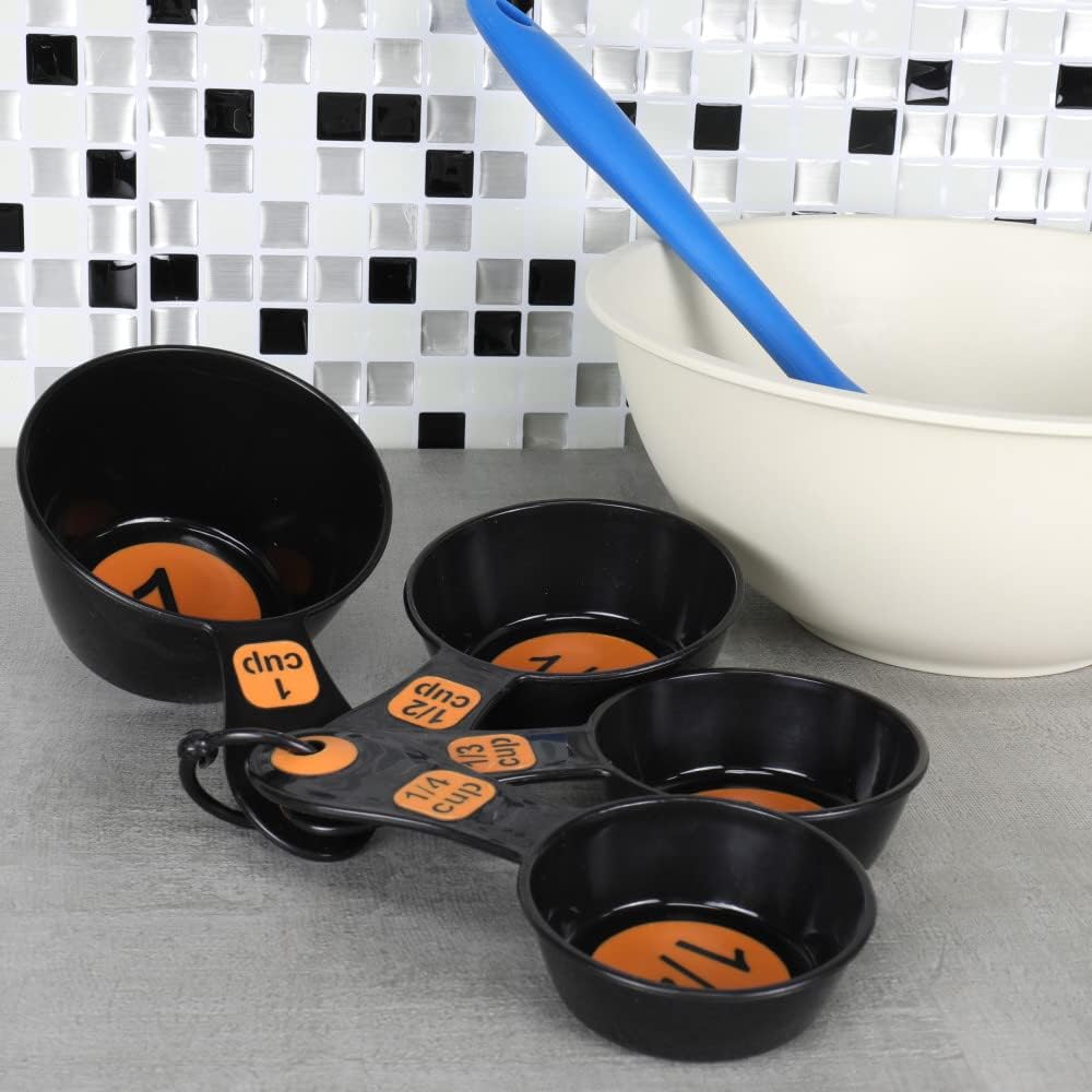 Chef Craft Easy to Read Plastic, Measuring Cup Set, 10 piece set, Blue