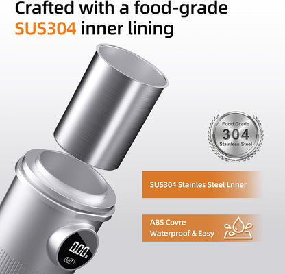 Espresso Dosing Cup with Scale, 58mm Coffee Dosing Cup and Digital Scale 0.01g Precision, USB-C Rechargeable Waterproof Stainless Steel, 500g x 0.01g for Barista, Silver
