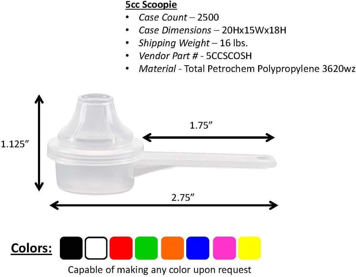 Measuring Scoop & Funnel - No Cap Open Spoon 1-Pack 15cc