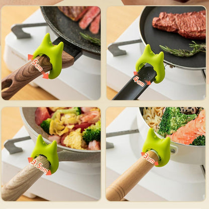 10Pcs Silicone Pot Clip Spoon Rest Silicone Assist Hot Handle Holder