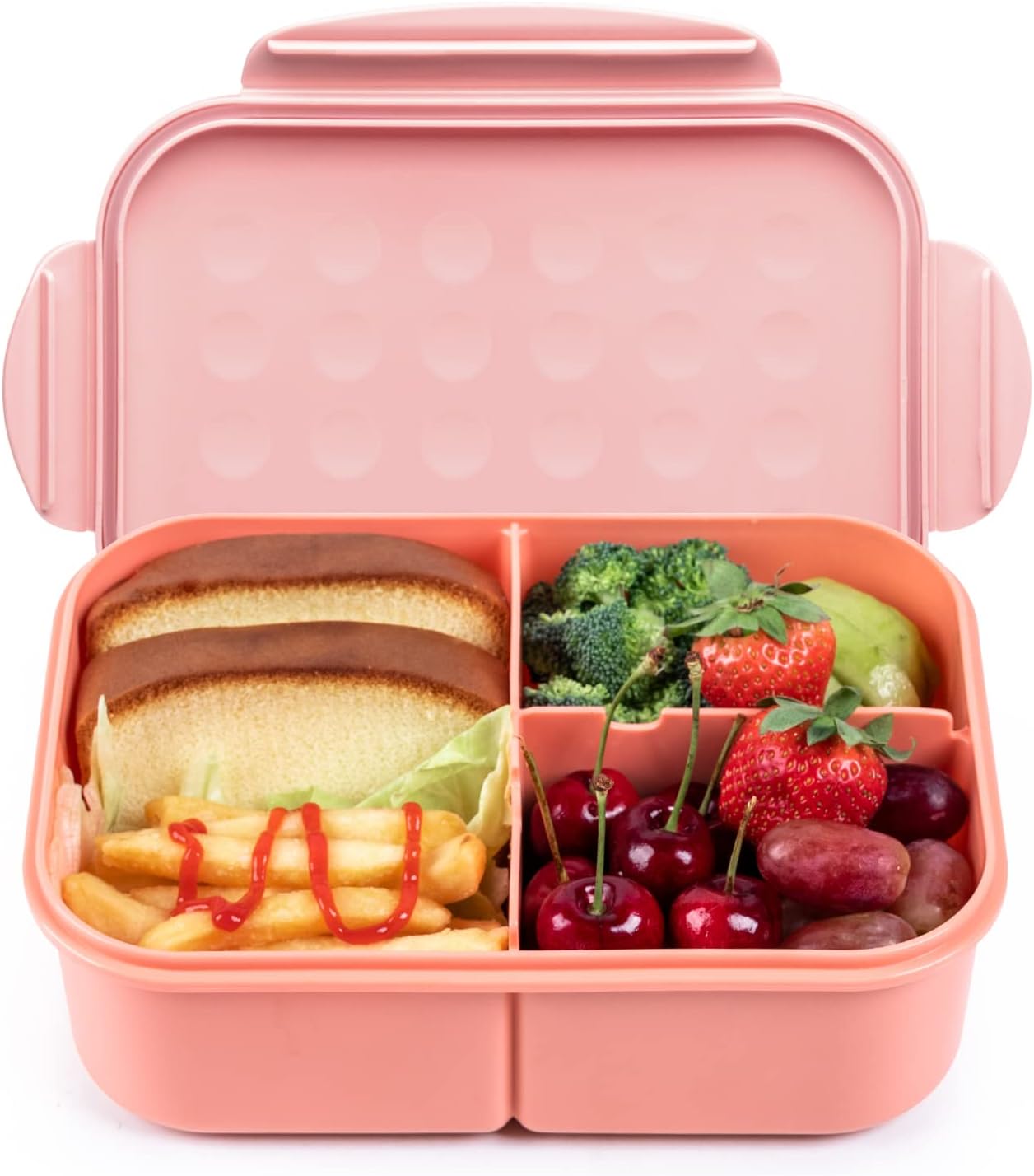 MISS BIG® Bento Box,Bento Box Adult,Lunch Box,Leak Proof Lunch Containers,No BPAs and No Chemical Dyes Bento Lunch Box,Dishwasher and Microwave Safe Lunch Containers for Adults(1900ml Gray)