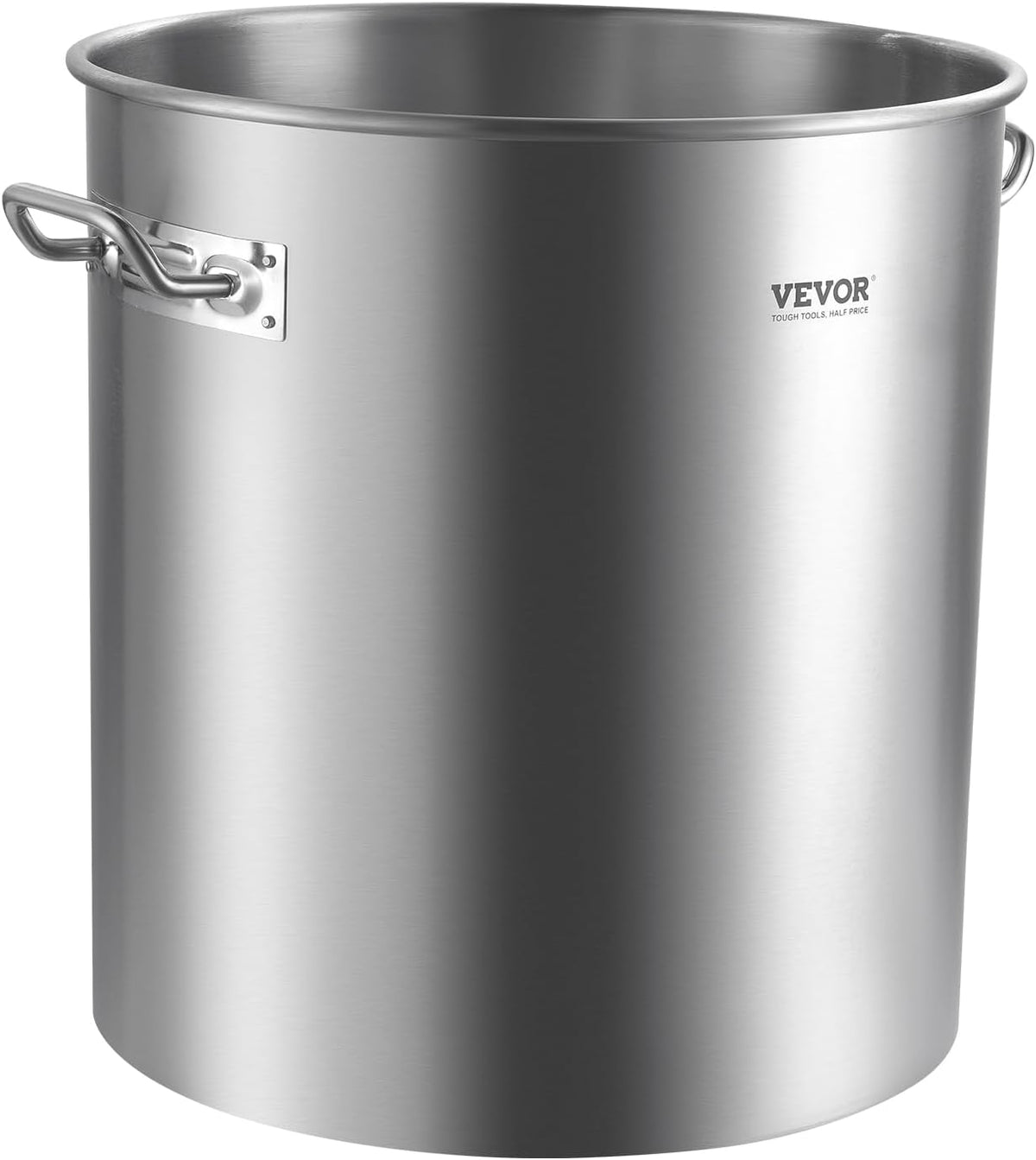 VEVOR Stainless Steel Stockpot, 42 Quart Large Cooking Pots, Cookware Sauce Pot with Strainer, Lid, and Handle, Heavy Duty Commercial Grade Stock Pot, Sanding Treatment, for Large Groups Events Silver