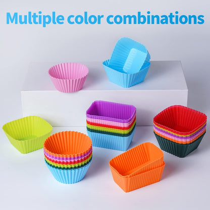 Doiaz Silicone Lunch Bento Box, 52 Pack Bento Lunch Box Bundle Dividers with Food Picks Lunch Accessories, Durable, Reusable, BPA-Free, Freezer and Dishwasher Safe
