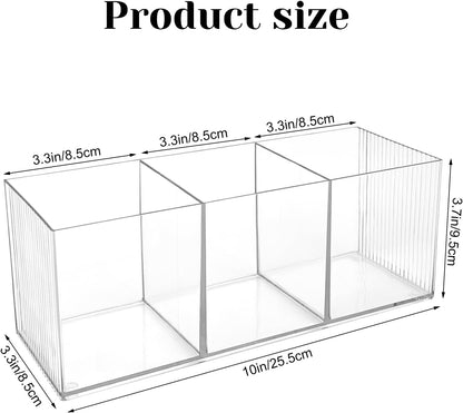 Rainmae 2Pack Acrylic Cutlery Storage Organizer, Plastic Cutlery Utensil Holder Storage Organizer Caddy for Kitchen Countertop Organization - Holds Fork, Knife, Spoon, Silverware Tableware Storage Box