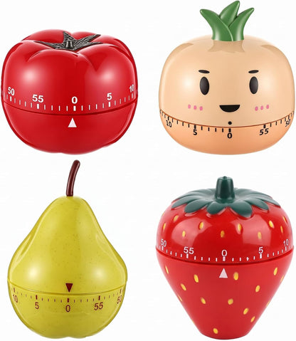 Amylove 4 Pcs Cute Mechanical Kitchen Timer Forest Animals 60 Minutes