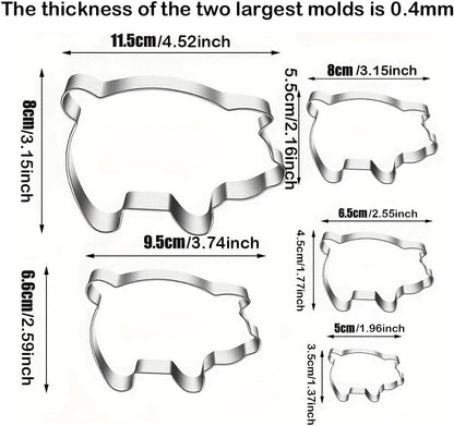 MrCookie 4" Large Christmas Cookie Cutters Set,Thickened Stainless Steel