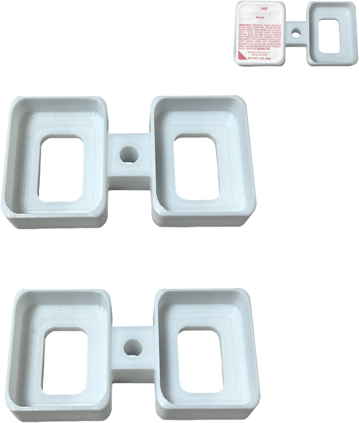 2 PCS Sauce Holder Compatible with Chick-Fil-A Sauce, Cup Top Fast Food Sauce Holder (White)