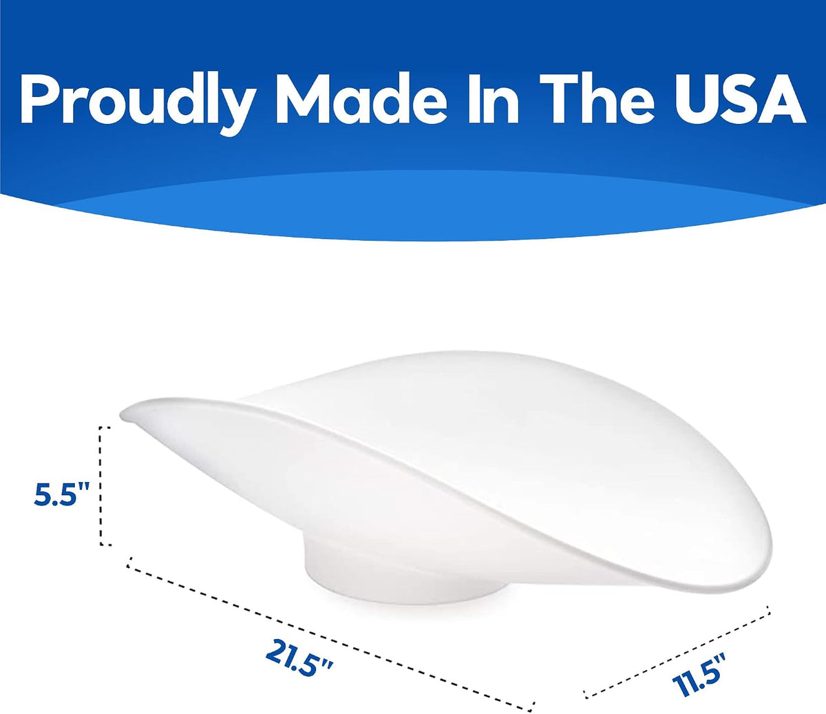Penn Scale USA-Made Plastic Footed Bakers Scale Scoop for Weighing (11" x 21" x 6") - White Footed Scoop Made With Food Safe Plastic