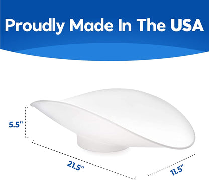 Penn Scale USA-Made Plastic Footed Bakers Scale Scoop for Weighing (11" x 21" x 6") - White Footed Scoop Made With Food Safe Plastic