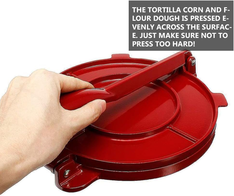 YARNOW Tortilla Press 6.49 inch Aluminum Alloy Dough Press Machine for Flour Tortillas Empanadas Pie Shells Dumplings and Flatbreads Kitchen Tool for Home Cooking