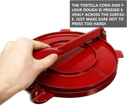 YARNOW Tortilla Press 6.49 inch Aluminum Alloy Dough Press Machine for Flour Tortillas Empanadas Pie Shells Dumplings and Flatbreads Kitchen Tool for Home Cooking