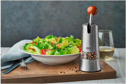 Kuhn Rikon Adjustable Ratchet Grinder with Ceramic Mechanism for Salt, Pepper and Spices, 8.5 x 2.25 inches, Black