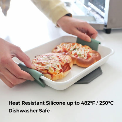 Carrotez Silicone Pot Holders, Heat Resistant Pot Handle Covers for Kitchen, Accessories for Cast Iron or Ceramic Dutch Ovens, 1 Pair (2 pcs) - Cream