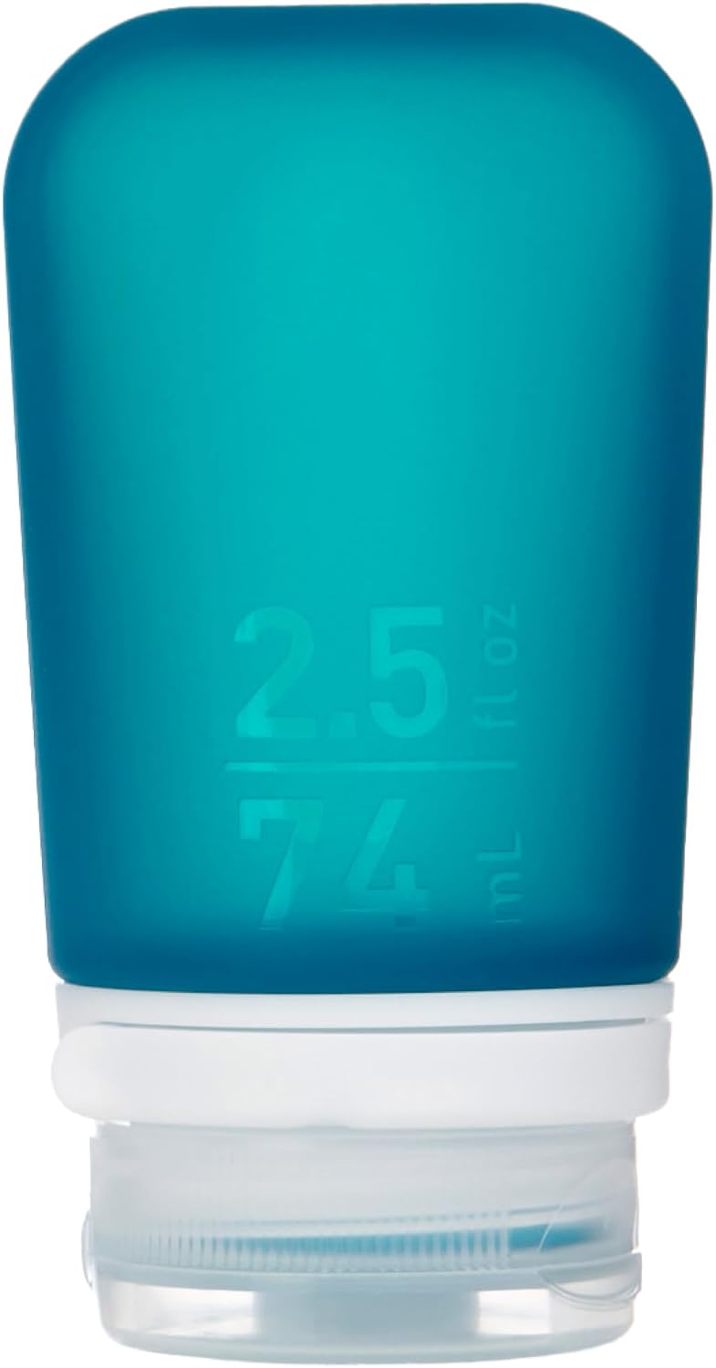 humangear GoToob+ (XL) | Refillable Silicone Travel Bottle | Locking Lid | Food-Safe Material | Blue, XL (6 fl.oz.; 177ml)