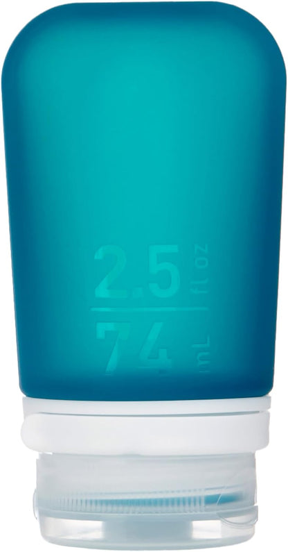 humangear GoToob+ (XL) | Refillable Silicone Travel Bottle | Locking Lid | Food-Safe Material | Blue, XL (6 fl.oz.; 177ml)
