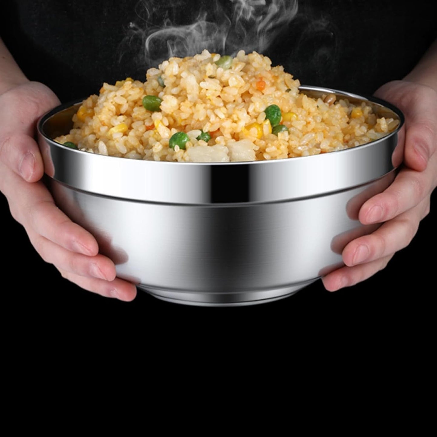 6 Pack 18/8 Stainless Steel Bowl, Double Walled Insulated Soup Bowls, 12 Oz Metal Serving Dishes Unbreakable Snack Bowl for Sauces, Rice, Noodle, Ice Cream