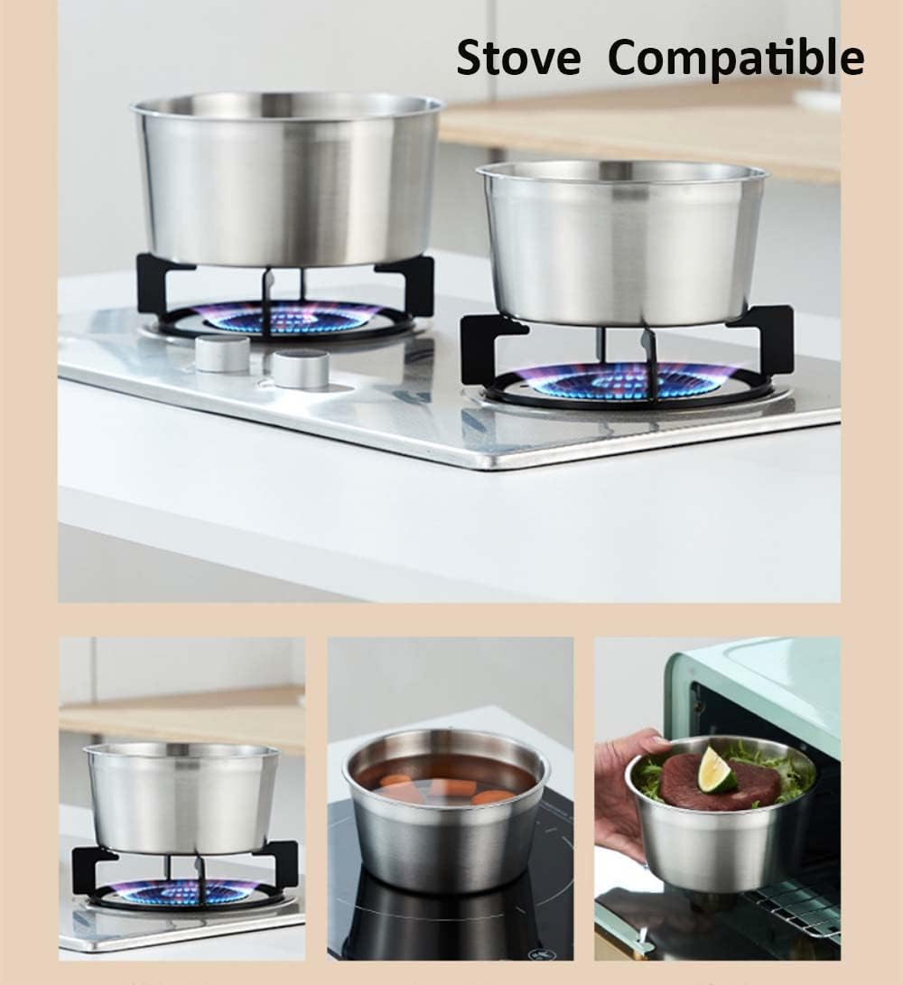 Stainless Steel Food Containers with Lids, Set of 5 Meal Prep Container Reusable Metal Food Storage Bento Lunch Box for Kitchen Picnic, BPA Free,67oz,118oz)