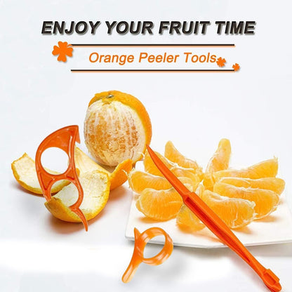 Orange Citrus Peelers, Cosmer Set of 15 Plastic Easy Slicer Cutter Peeler Remover Opener Kitchen Accessories Knife Cooking Tool Kitchen Gadgets (Set A)