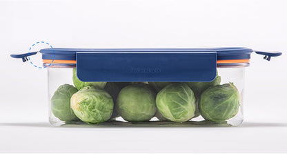 LocknLock LBF404RS5N Bisfree Modular Plus Food Storage Containers for Lunch, Meal Prep, Stackable, BPA-Free, Leakproof, Microwave, Dishwasher, Freezer-Safe, 10 Pieces, 5 Boxes and 5 Lids, Navy, 910ml