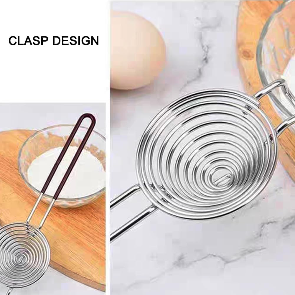 Egg Separator, Stainless Steel Egg Yolk & White Separator with Long Handle