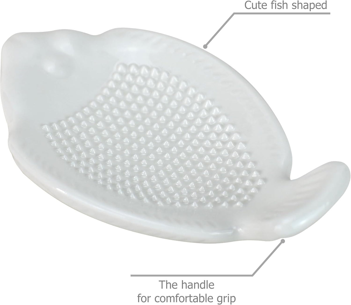 EIKS 2 Pack Ceramic Grater Dish with Fish Shaped & Small Size