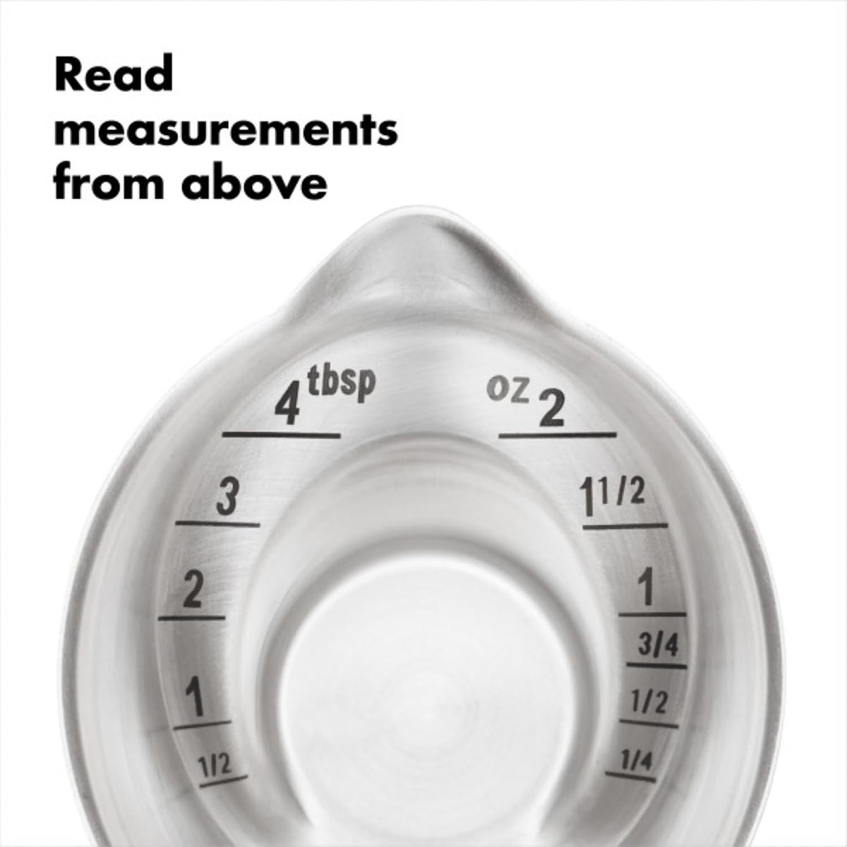 OXO Steel Angled Measuring Jigger - Stainless Finish