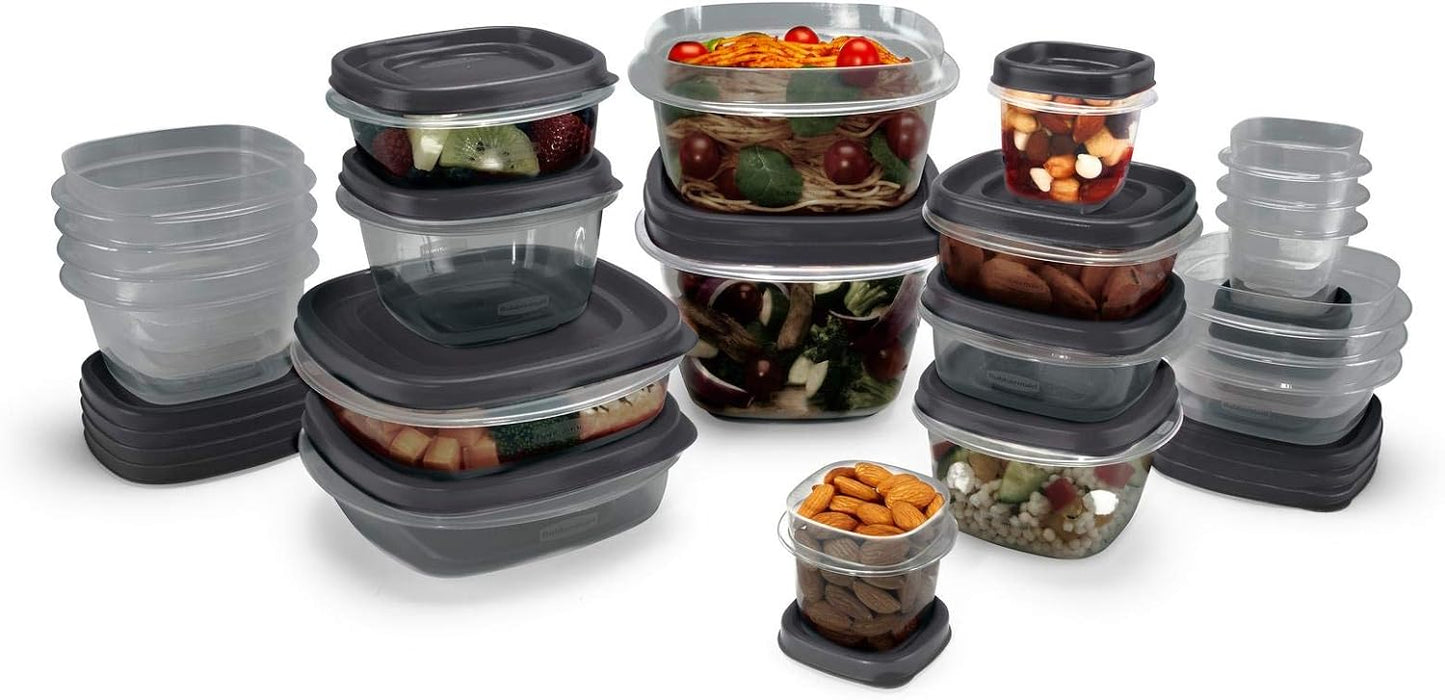Rubbermaid EasyFindLids Meal Prep Containers 5.1 Cup Red