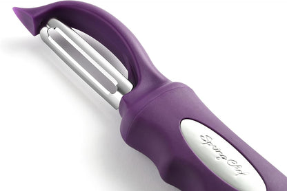 Spring Chef Premium Swivel Vegetable Peeler, Soft Grip Handle and Ultra Sharp Stainless Steel Blades - Perfect Kitchen Peeler For Veggie, Fruit, Potato, Carrot, Apple - Mango