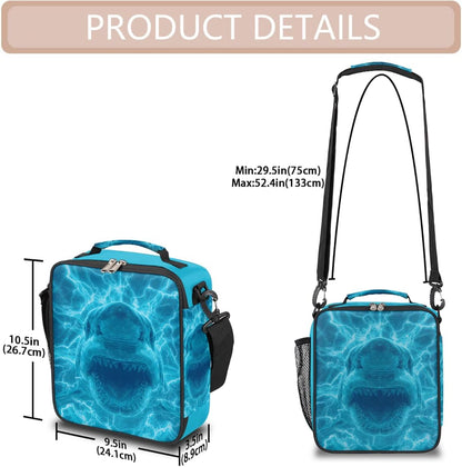 cfpolar Skull Skateboard Lunch Box for Boys Girls, Insulated Lunch Bags for Kids Reusable Mini Cooler Lunch Tote Lunchbox Thermal Meal Tote Kit with Shoulder Strap for Work School Picnic