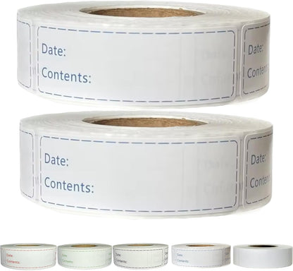 1000pcs Freezer Labels,1x3 inch for Food containers,Food Labels Quick and Easy to Remove- Easy to Write on(Black)