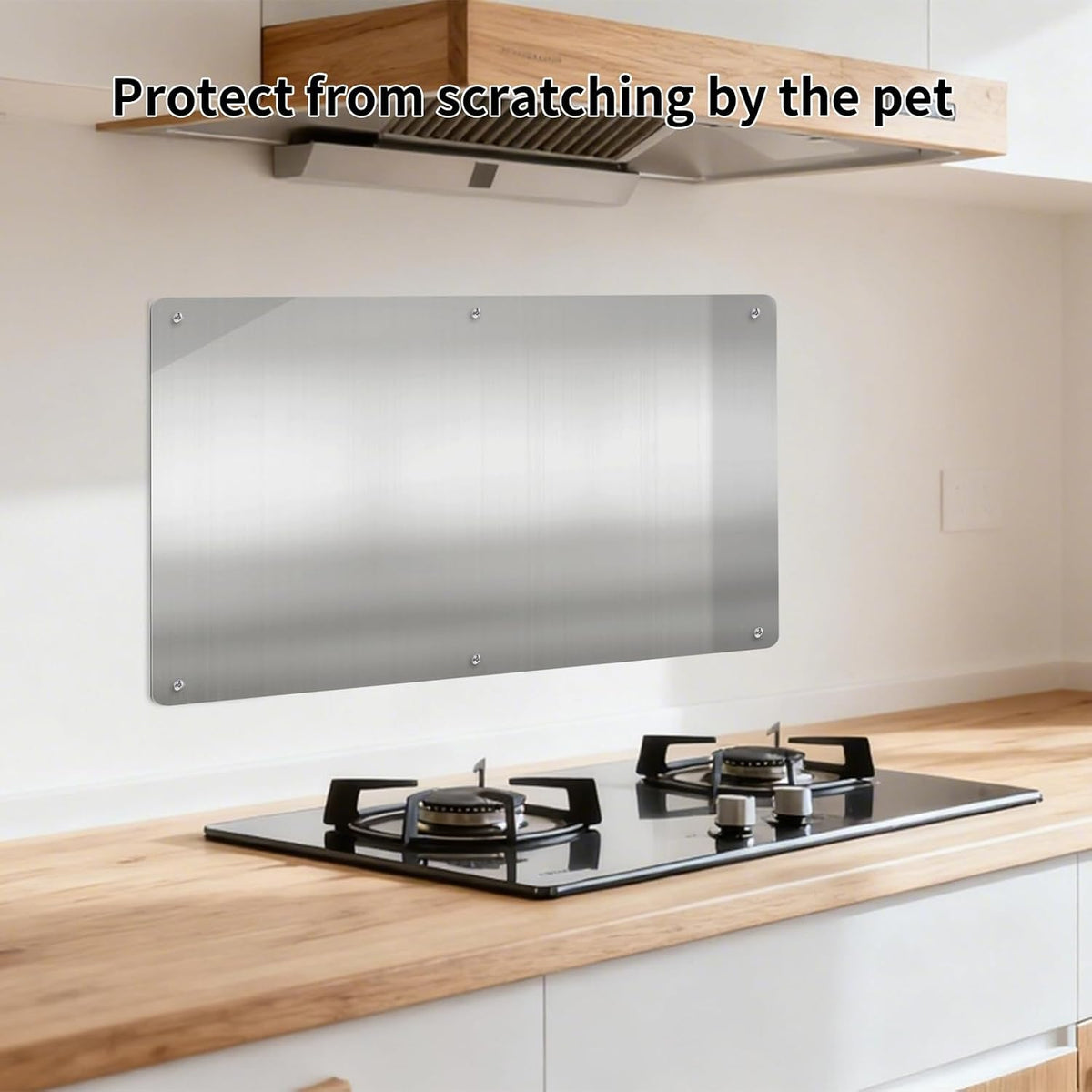 Stainless Steel Stove Backsplash, Kitchen Splatter Shield Silver 12"x16"