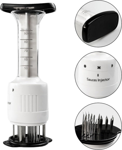 Meat Tenderizer Injector 90ml Stainless Steel Sauces Enhancer Injector