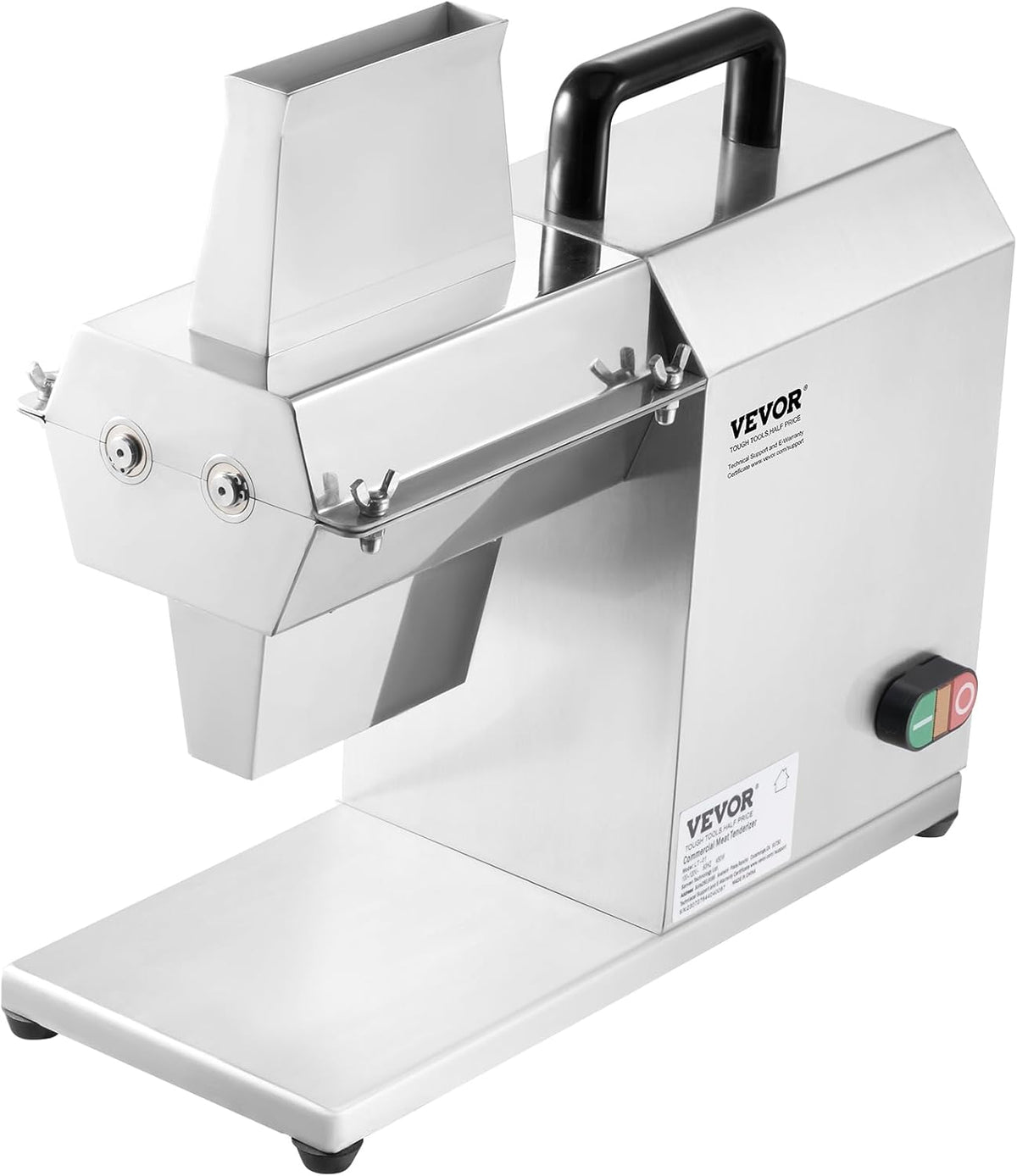 VEVOR Commercial Meat Tenderizer 17 Inch, Heavy Duty Stainless Steel Kitchen Tool with Handle, Meat Tong, and Cleaning Brush, 450W Electric Meat Tenderizer Machine for Beef,Turkey,Chicken,Pork,Fish