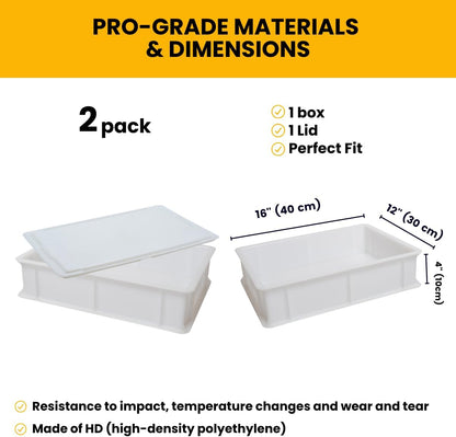 L'Oro Del Sud Home Refrigerator Size, Dough Proofing Tray (+ 1 Lid)