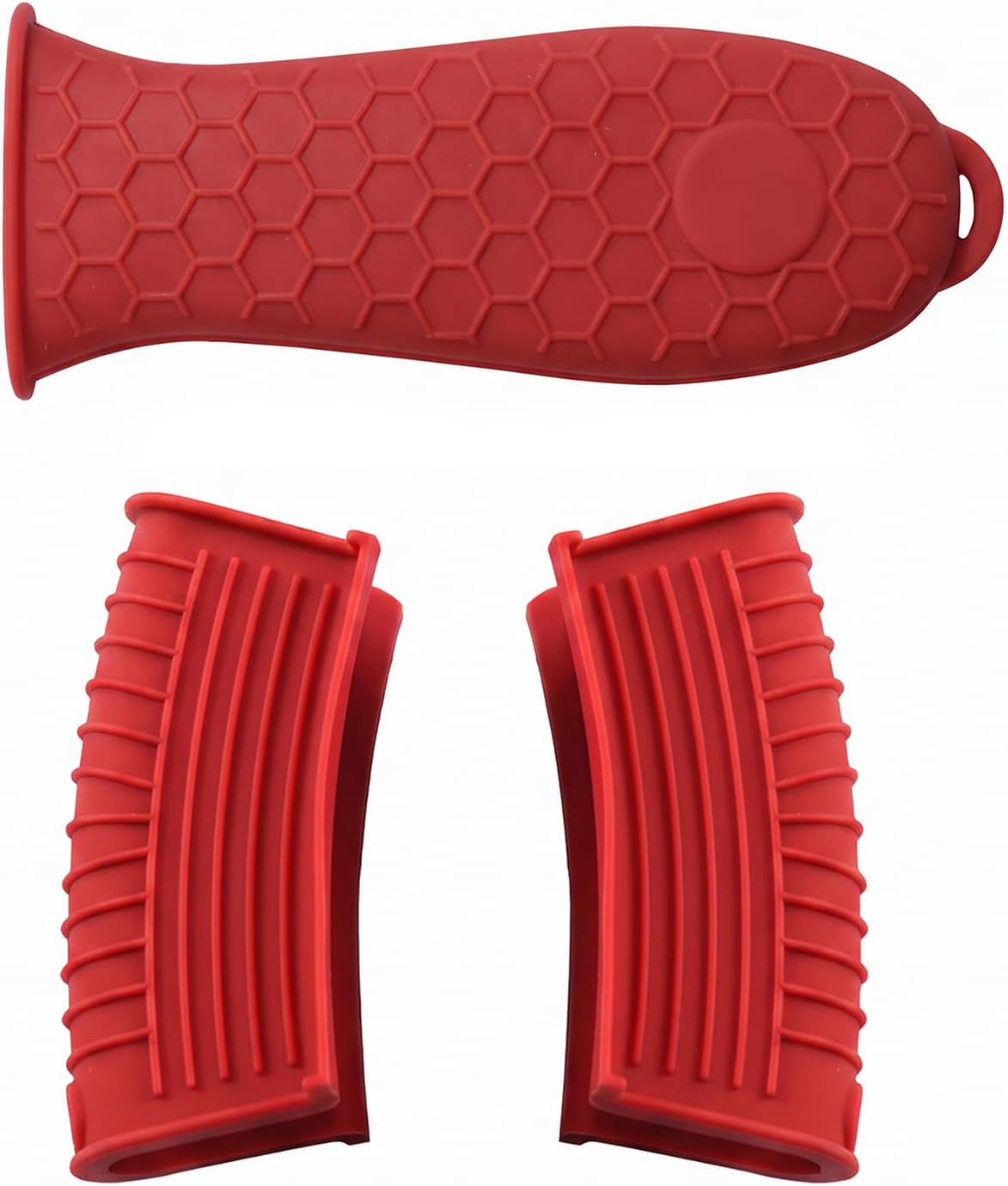 3 Pack Silicone Cast Iron Skillet Handle Cover, Heat Resistant Pan Grip