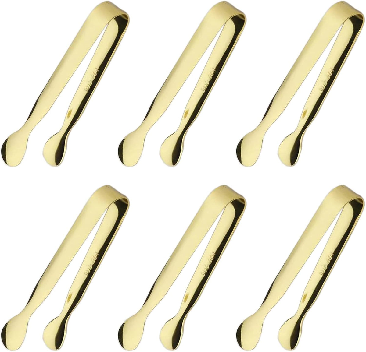 Ice Tongs Mini Sugar Tongs 4.25Inch Stainless Steel Kitchen Utensils Set,Small Serving Tong and Tiny Kitchen Tong for Appetizers,Tea Party, Coffee Bar, Desserts by Sunenlyst (Silver)