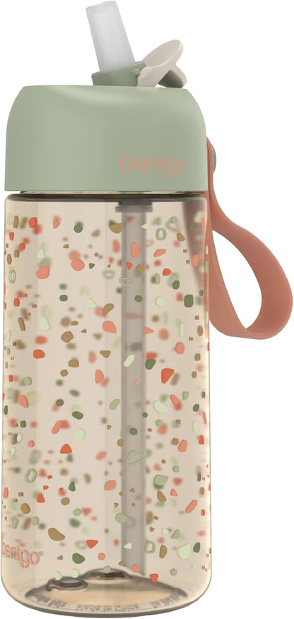 Bentgo Kids Water Bottle - Leak-Proof, Durable Tritan PFAS- & BPA-Free 15 fl oz, Kids/Toddlers Ages 3+ for School & Sports; Bite & Sip Spout, Carrying Handle, Dishwasher Safe (Unicorn)