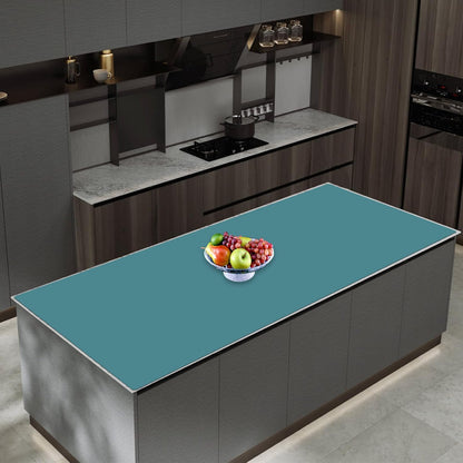 72''x16'' Extra Large Silicone Mat for Kitchen Counter, Heat Resistant Countertop Protector, Non-Slip Waterproof Kitchen Island Mat, Easy to Clean, Light Gray