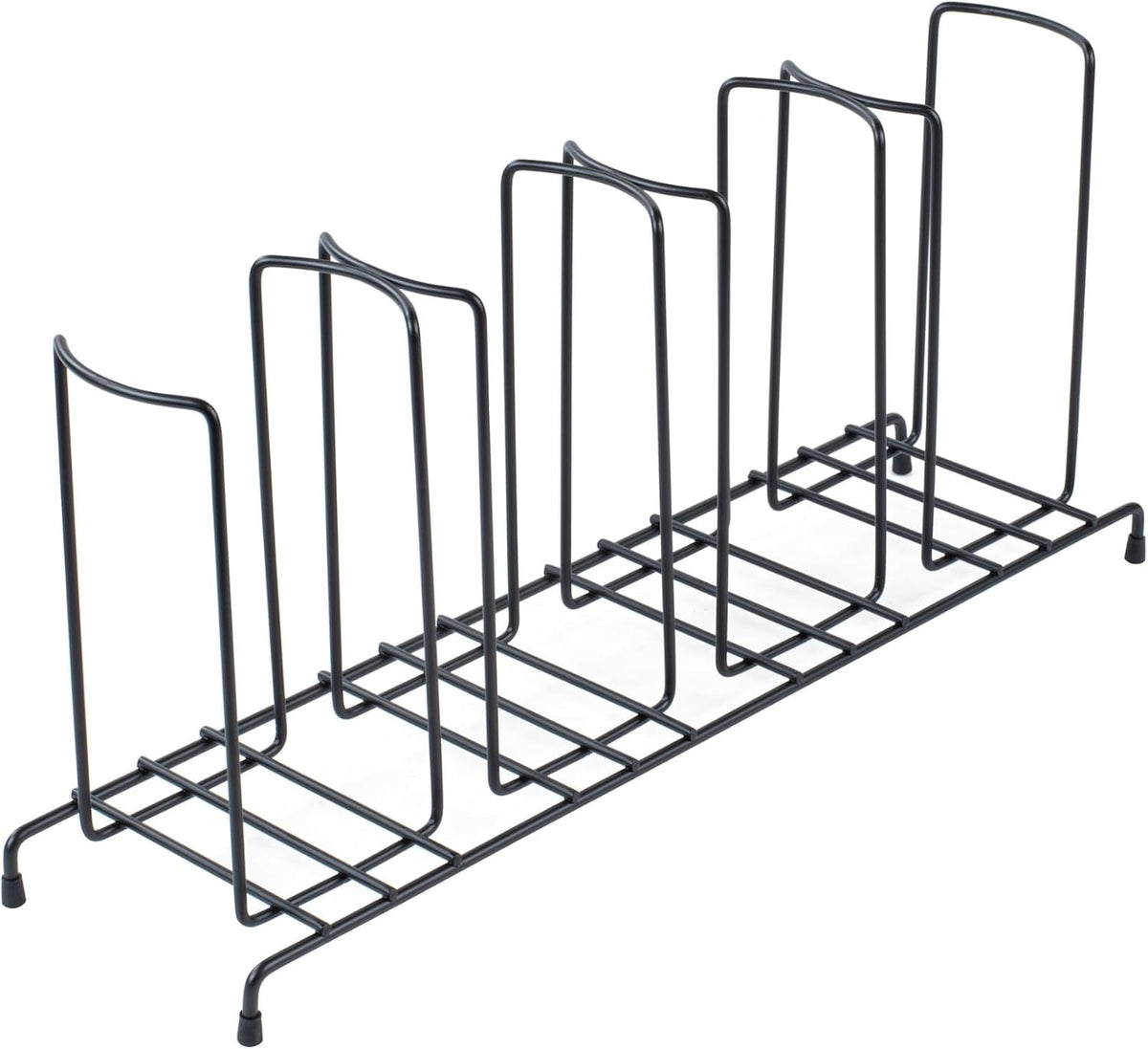 Restaurantware Black Iron Horizontal Portion Cup Lid Organizer