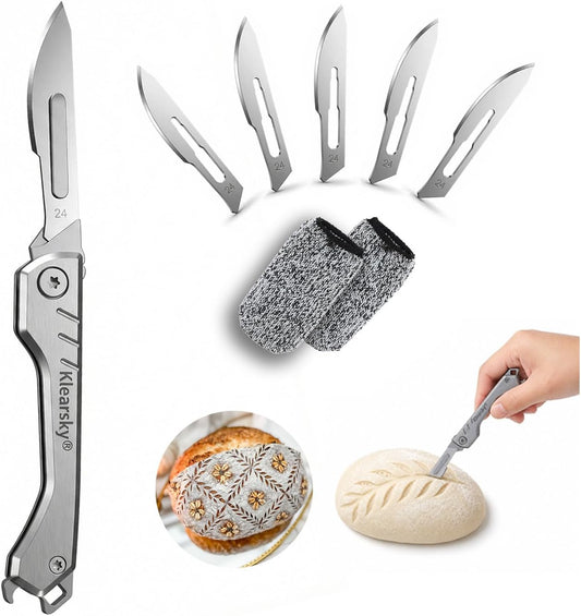 Foldable Bread lame, Stainless Steel Sourdough Scoring Tool