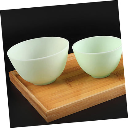 Didiseaon Silicone Mask Mixing Bowl Set 5pcs Facial Mask Mixing Bowl Spa Supplies Non-slip Easy to Clean