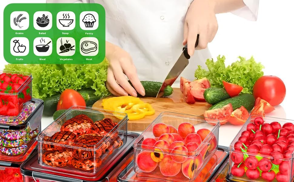 62 Pcs Large Food Storage Containers with Lids Airtight,Total 656OZ(31 Containers &31 Lids), Reusable BPA-Free Plastic Food Container for Kitchen Organization, Leakproof Meal-Prep Containers for Lunch