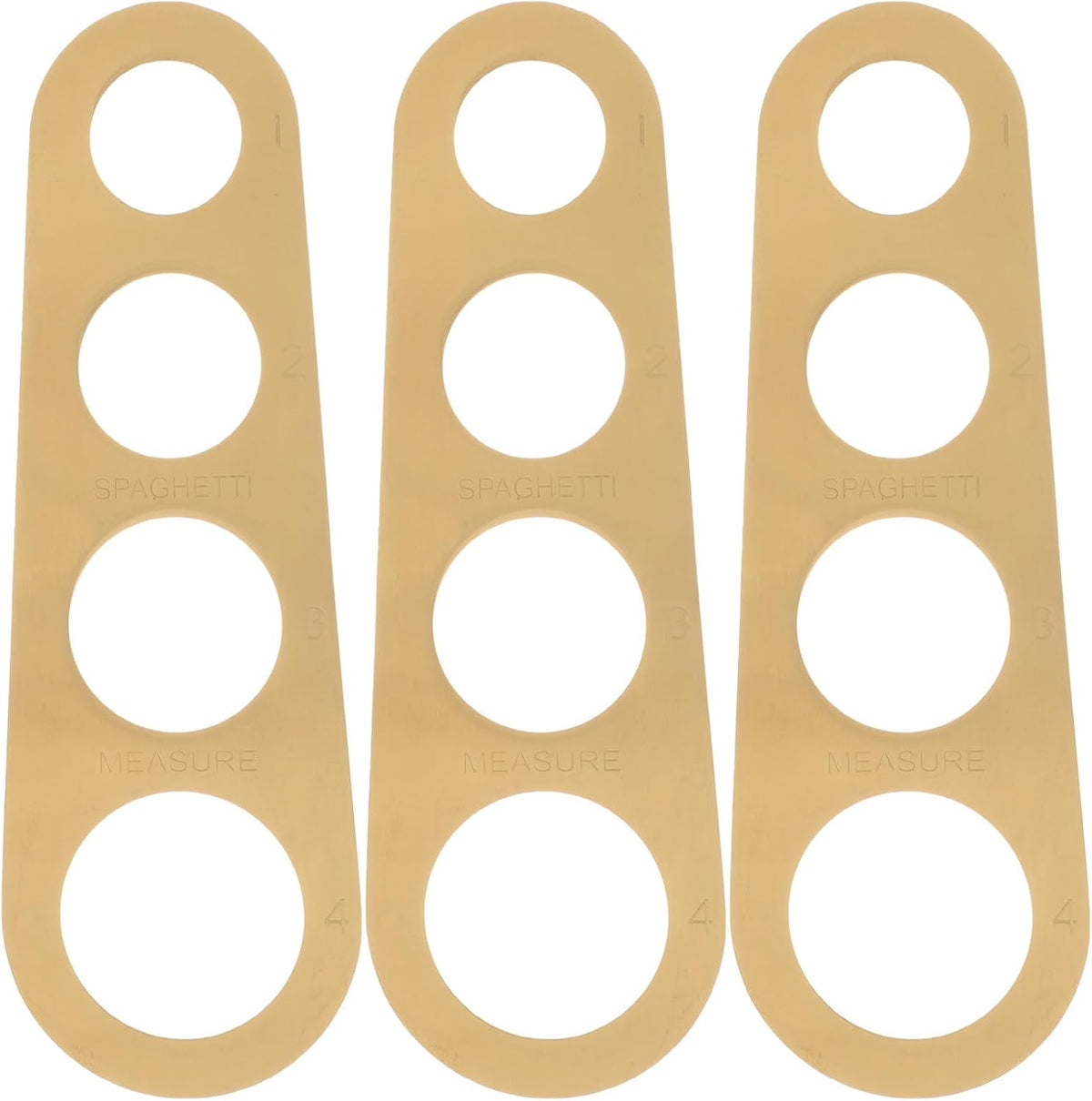 3pcs Stainless Steel Spaghetti Measurer with 4 Measuring Holes