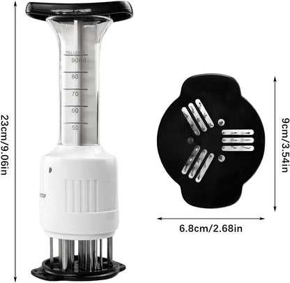 Meat Tenderizer Injector 90ml Stainless Steel Sauces Enhancer Injector
