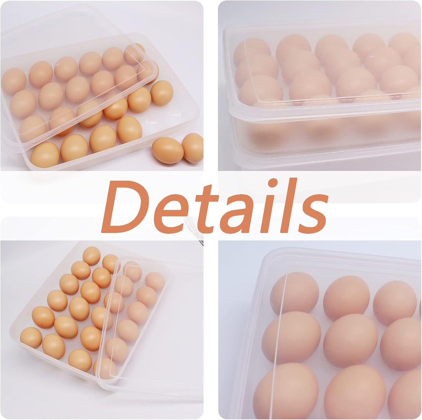 Anyumocz 72 Eggs Holder,3-Layer Deviled Egg Tray with Lid,Egg Containers for Deviled Egg,Egg Carrier Box Dispenser Container with Handle for Refrigerator