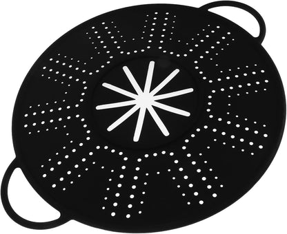 CALLARON Silicone Splatter Screen with Side Handles 13.38 Inch Frying Pan Cover Oil Splash Guard Heat Resistant Cooling Rack Multi-Use Kitchen Gadget