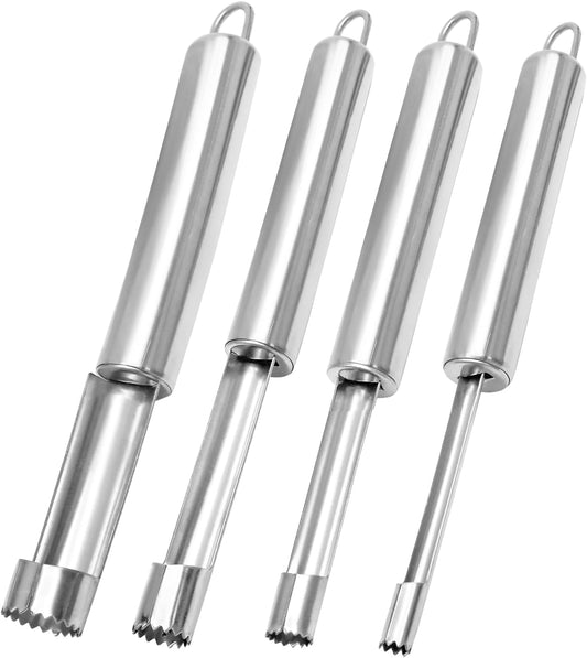 4 Pieces Multi-Function Corer and Pitter Set