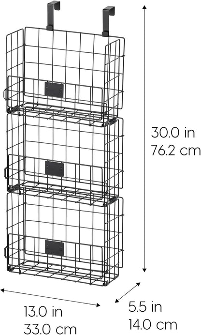 IRIS USA Wire Basket for Pantry Organizers and Storage, 2 Pack, Potato and Onion Storage, Easy Assembly, Stackable Storage Bins, Kitchen Cabinet Bathroom Shelf Organizers for Veggie, Fruit, Snack
