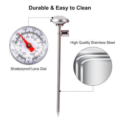 Meat Thermometer for Grilling, Food Thermometer for Cooking, Milk, Meat Thermometers for Grilling Cooking, Kitchen Instant Read Thermometer, Pocket Thermometers Food Temperature Probe
